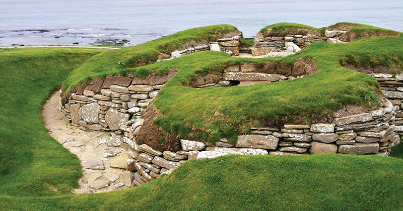 stone ruins covered in grass