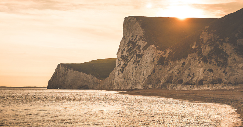 white cliffs overlooking the ocean