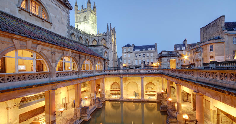 Bath's roman baths interior