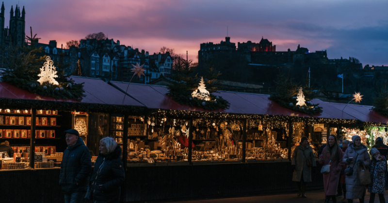 christmas markets at night