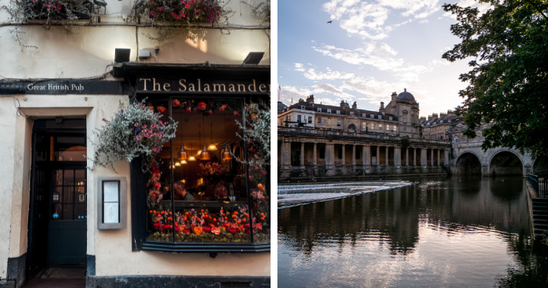 Historic architecture and statues surround a market in the UK, showcasing cultural heritage and vibrant local life.