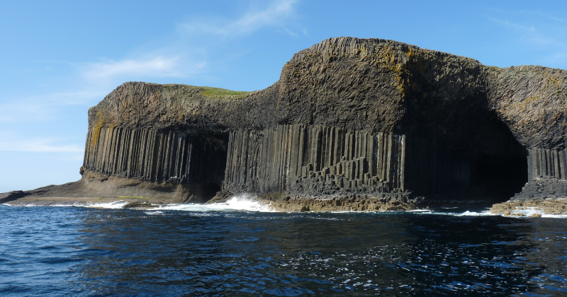 geological columns of an island