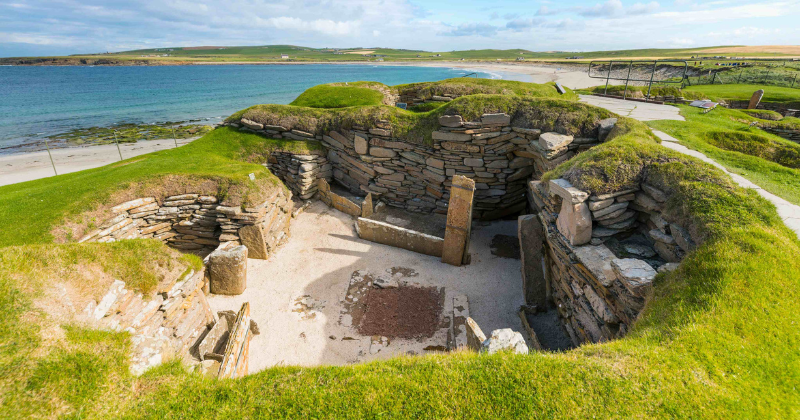 historical stone site by the ocean