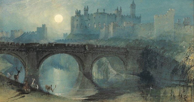 painting of alnwich castle