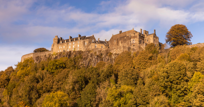 a castle on a hilltop