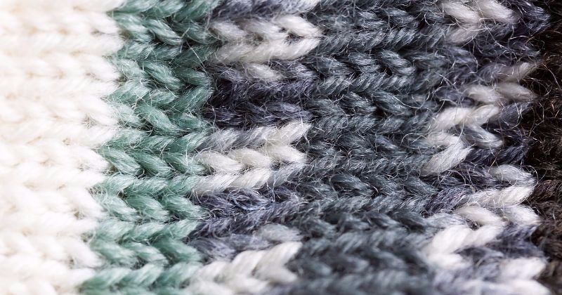 close up of wool knitted