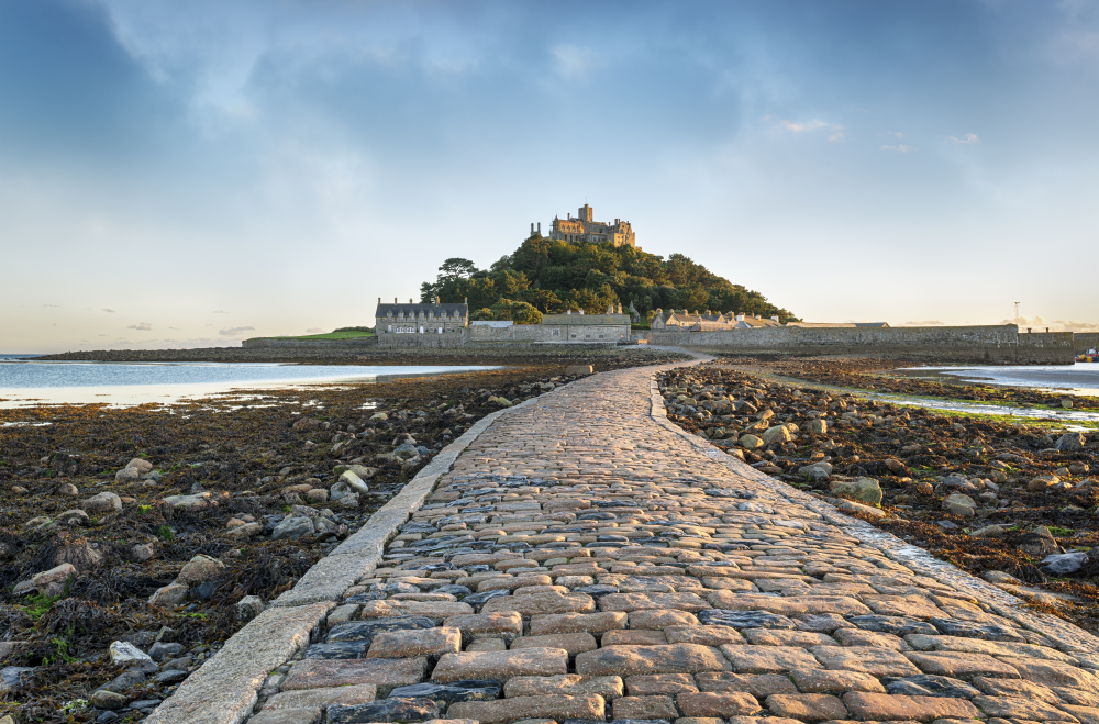 stoned pathway leading to St Michaels Mount