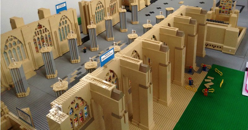 cathedral replica built out of lego