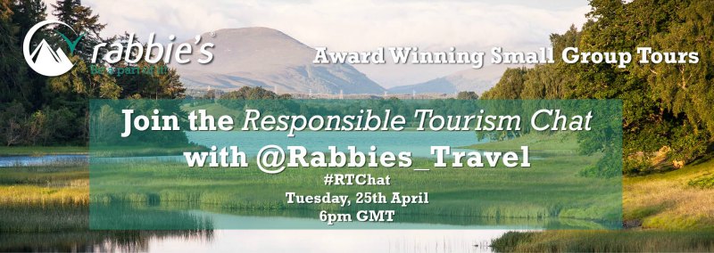 rabbie's poster for a sustainable travel chat meeting