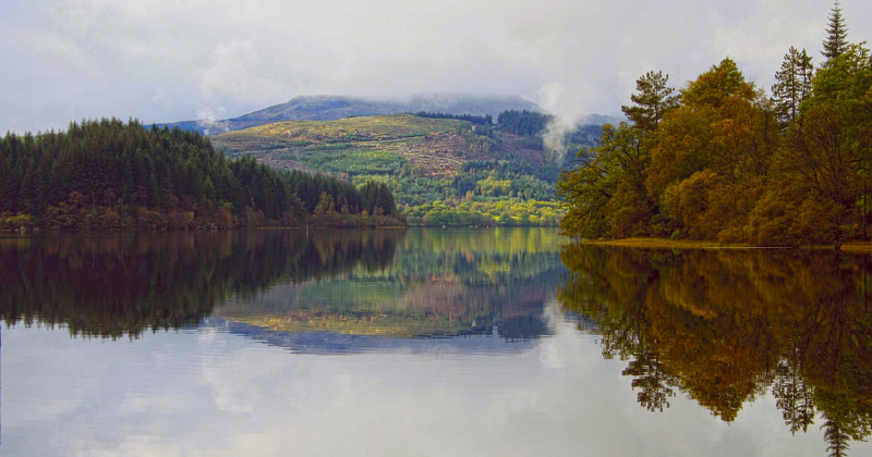 a beautiful loch surrounded by trees