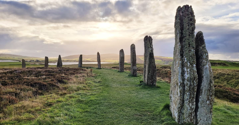 standing stones in a field