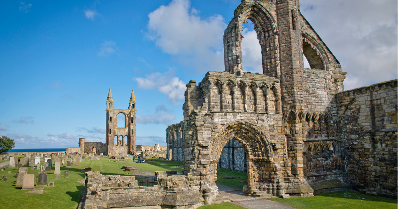 stone cathedral in ruins